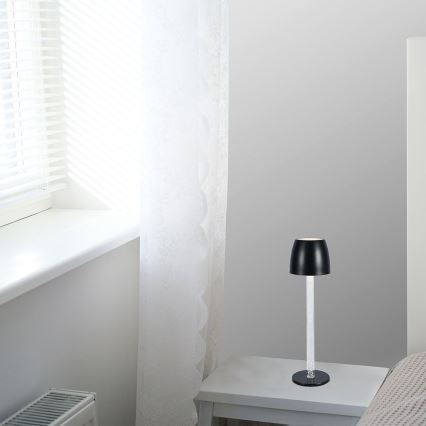 LED Lámpara de mesa táctil recargable y regulable LED/3W/5V 3000K 1800 mAh blanco