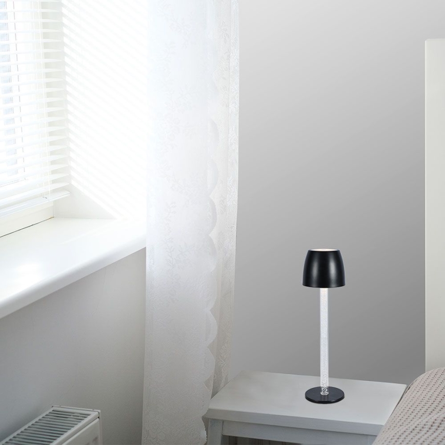 LED Lámpara de mesa táctil recargable y regulable LED/3W/5V 3000K 1800 mAh blanco