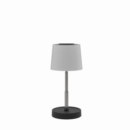 Lámpara de mesa recargable para exterior, táctil y regulable LED/2W/5V IP44 1200 mAh gris