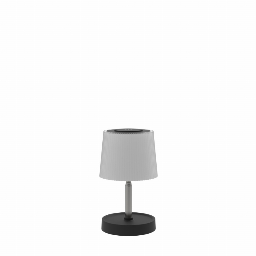 Lámpara de mesa recargable para exterior, táctil y regulable LED/2W/5V IP44 1200 mAh gris