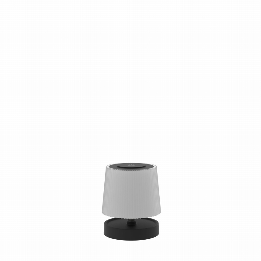 Lámpara de mesa recargable para exterior, táctil y regulable LED/2W/5V IP44 1200 mAh gris