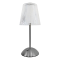 LED Lámpara de mesa táctil recargable y regulable ELBA LED/1,6W/800 mAh cromo mate/transparente