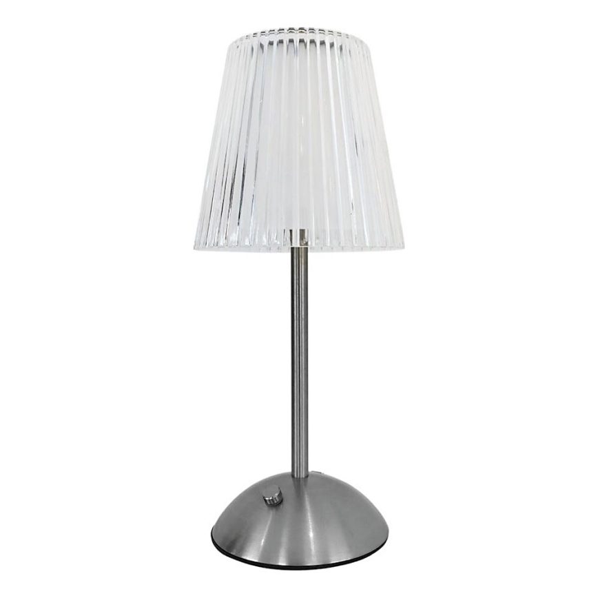 LED Lámpara de mesa táctil recargable y regulable ELBA LED/1,6W/800 mAh cromo mate/transparente