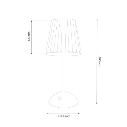 LED Lámpara de mesa táctil recargable y regulable ELBA LED/1,6W/800 mAh cromo mate/transparente