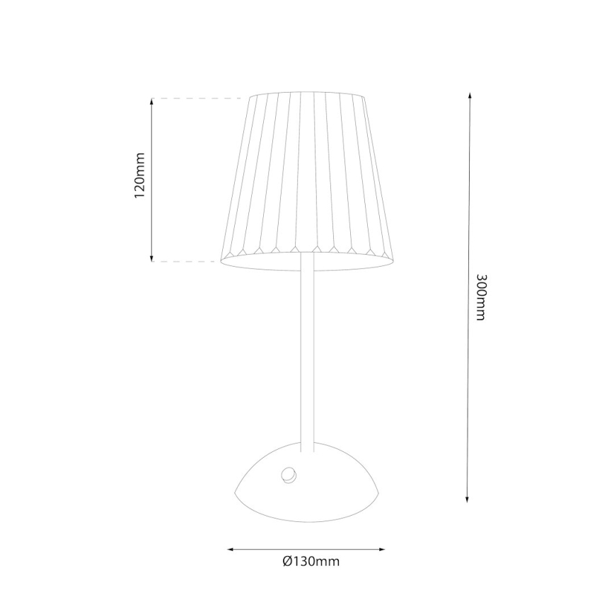 LED Lámpara de mesa táctil recargable y regulable ELBA LED/1,6W/800 mAh cromo mate/transparente