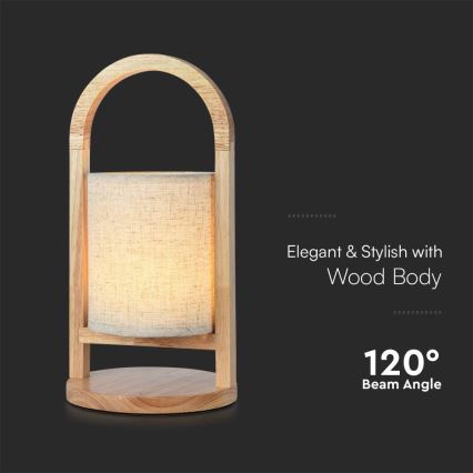 LED Lámpara de mesa táctil recargable y regulable LED/1,5W/5V 3000K 1800 mAh beige