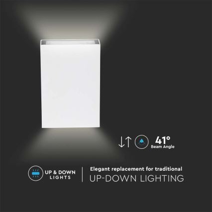 Lámpara de pared LED para exterior LED/4W/230V 6400K IP65 blanca