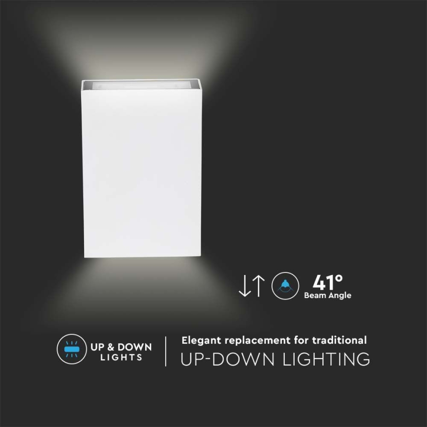 Lámpara de pared LED para exterior LED/4W/230V 6400K IP65 blanca