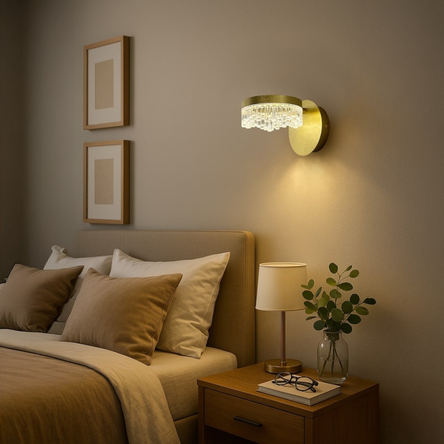 LED Lámpara de pared LED/4W/230V dorada