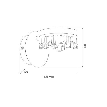 LED Lámpara de pared LED/4W/230V dorada