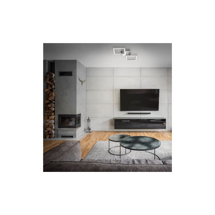 LED Lámpara de techo LED/10W/230V 3000K cromo mate