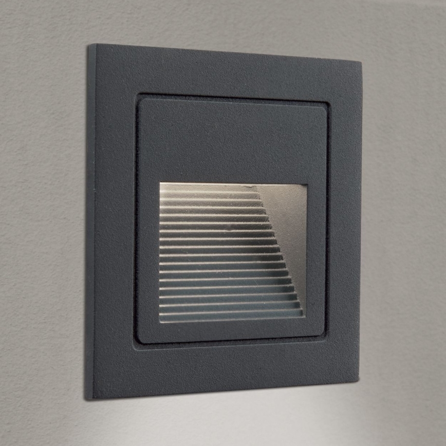 LED Lámpara empotrada LORO LED/2W/230V IP65 antracita