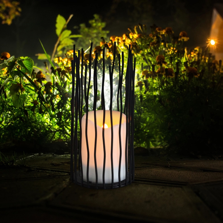 Lámpara decorativa LED exterior NYBORG LED/2xAA 22 cm IP44 blanco cálido