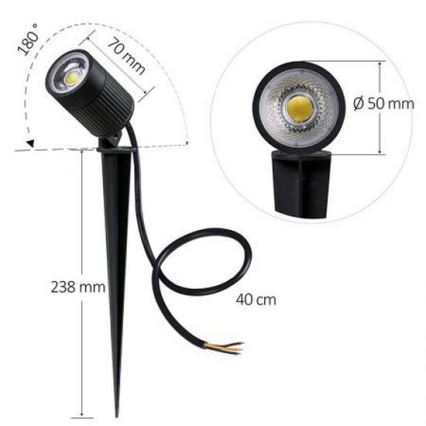 LED Lámpara exterior  LED/7W/85-264V IP67