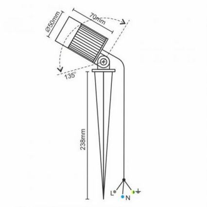 LED Lámpara exterior  LED/7W/85-264V IP67
