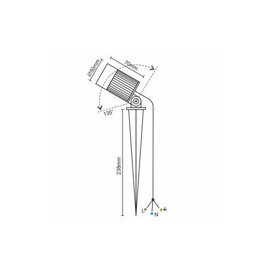 LED Lámpara exterior  LED/7W/85-264V IP67