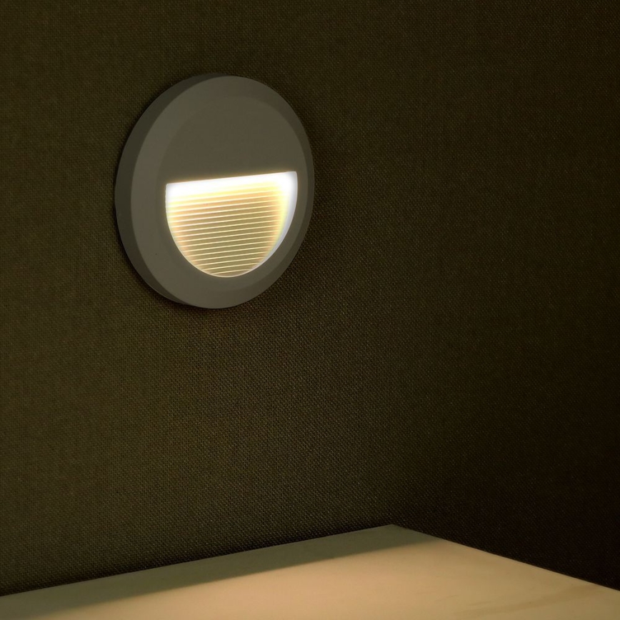 Lámpara LED para escaleras exterior LED/2W/230V IP65 3000K gris