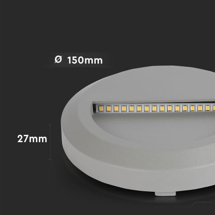 Lámpara LED para escaleras exterior LED/2W/230V IP65 3000K gris