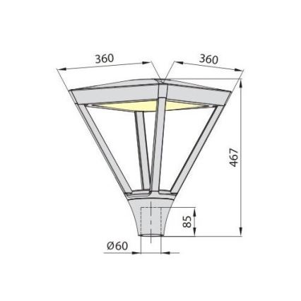 LED Lámpara exterior PARK PLUS LED/60W/230V 4000K