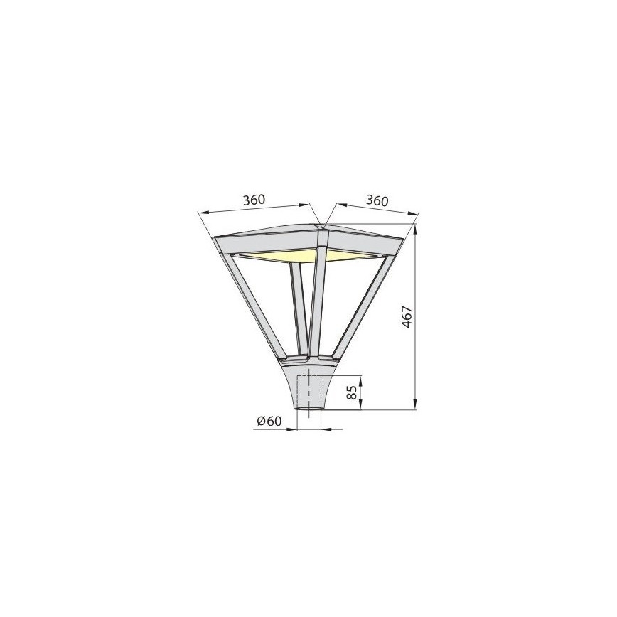 LED Lámpara exterior PARK PLUS LED/60W/230V 4000K