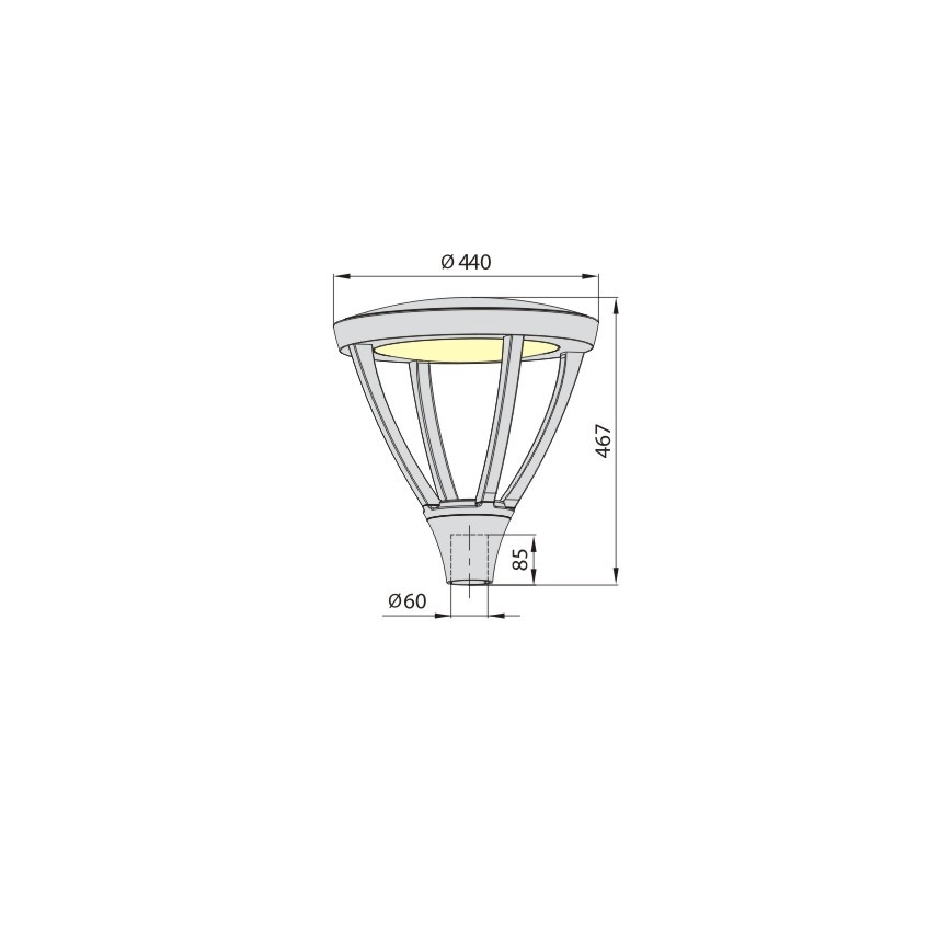 LED Lámpara exterior PARK PLUS LED/60W/230V 4000K