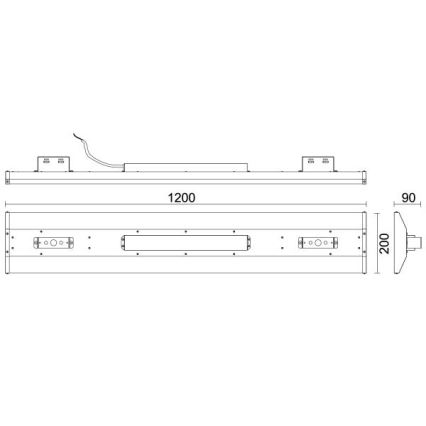 LED Lámpara fluorescente High Bay LED/120W/230V 5000K 120 cm