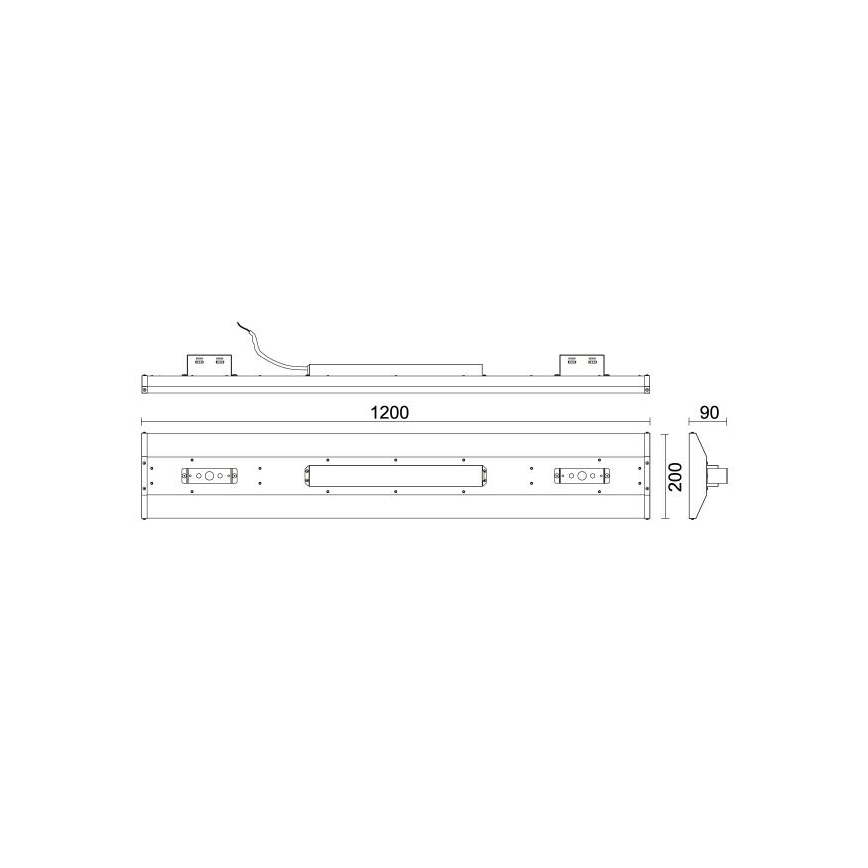 LED Lámpara fluorescente High Bay LED/120W/230V 5000K 120 cm