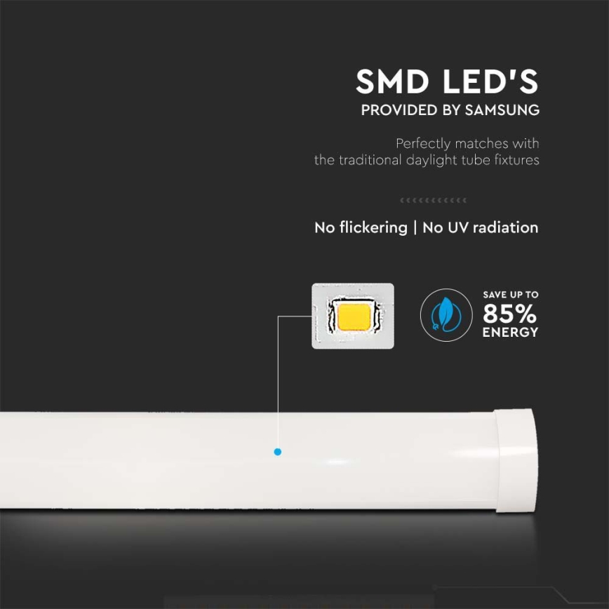 LED Lámpara fluorescente SAMSUNG CHIP LED/40W/230V 6500K 120 cm