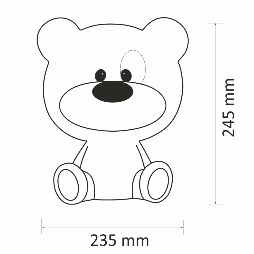 LED Lámpara nocturna infantil regulable BIBI 2,5W/230V