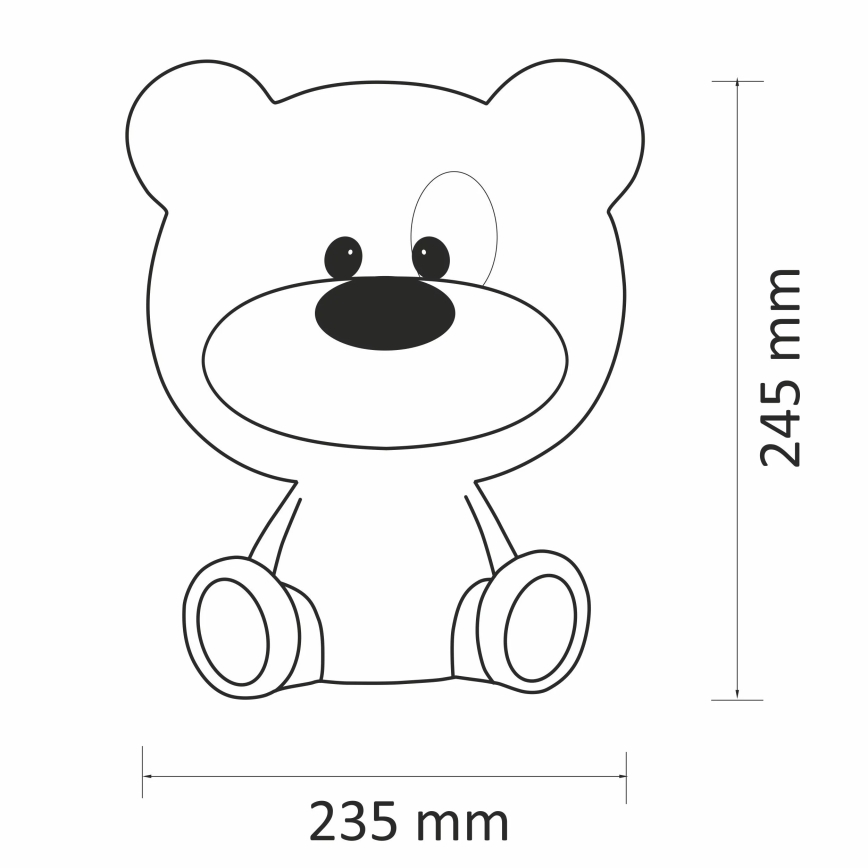 LED Lámpara nocturna infantil regulable BIBI 2,5W/230V