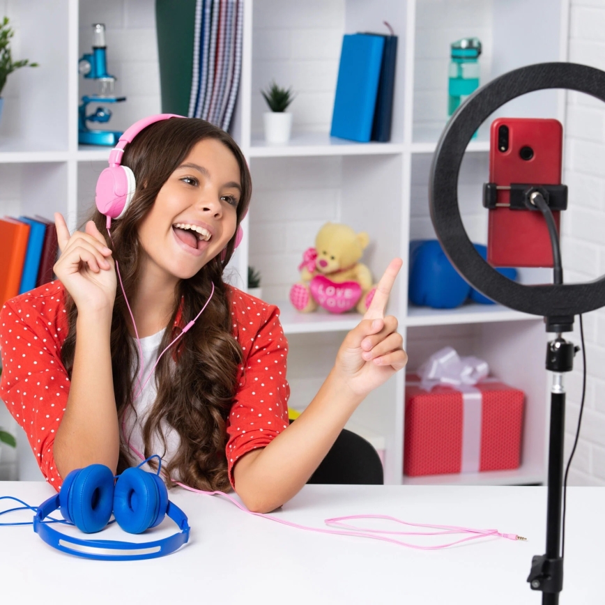 LED Lámpara regulable con trípode y soporte para vlogging LED/15W/5V 2700-6500K