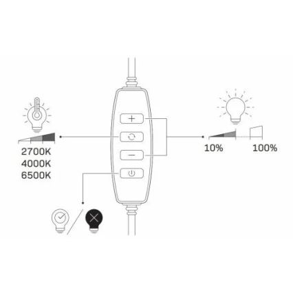 LED Lámpara regulable con trípode y soporte para vlogging LED/15W/5V 2700-6500K