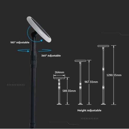 LED Lámpara solar ajustable GARDEN LED/8W/5V 60-129 cm 4000K IP65