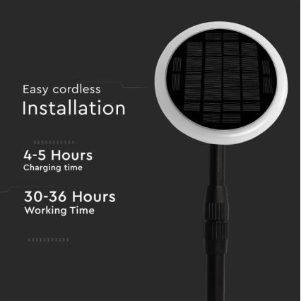 LED Lámpara solar ajustable GARDEN LED/8W/5V 60-129 cm 4000K IP65
