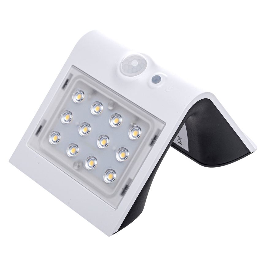 Lámpara solar LED con sensor de movimiento y crepúsculo LED/1,5W/1200 mAh 3,7V IP65