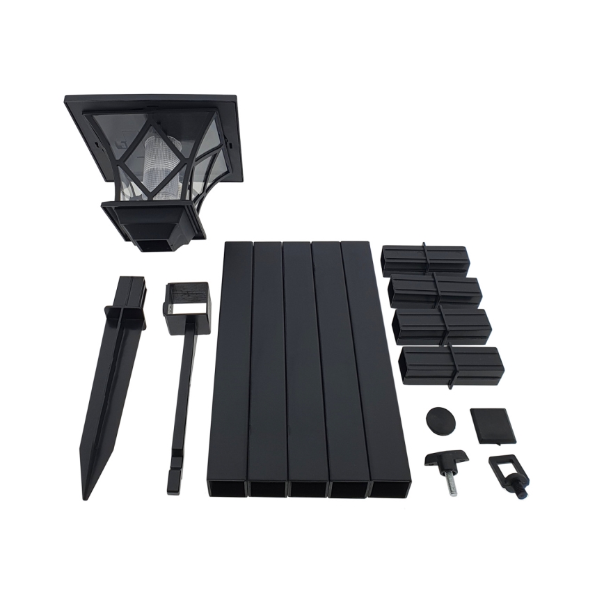 LED Lámpara solar exterior 3en1 LED/1,2V 200 mAh IP44 negro