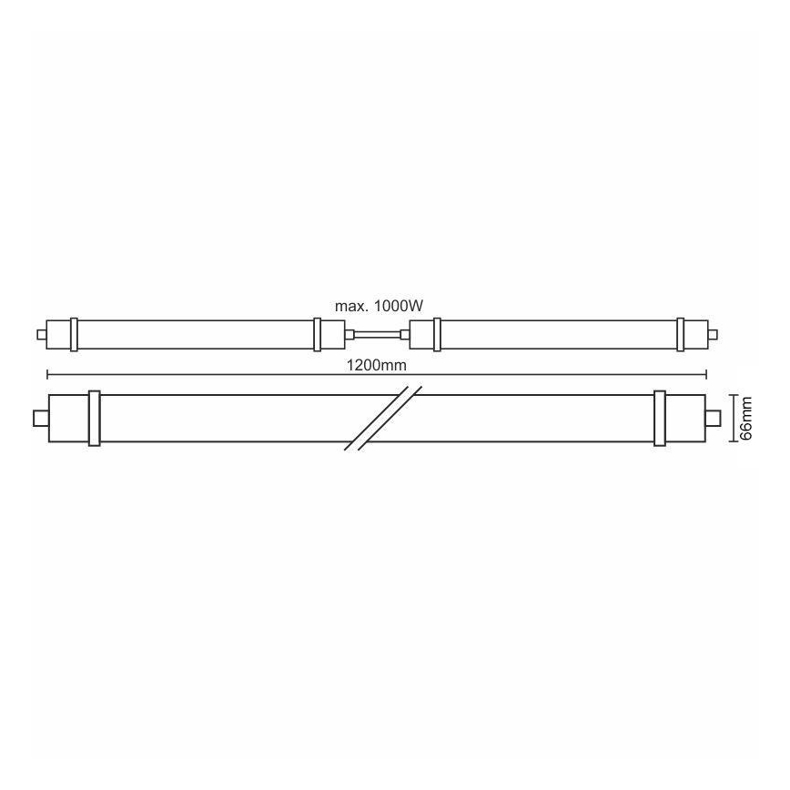 LED Lámpara técnica LED/40W/180-265V IP65
