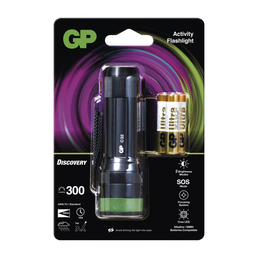 LED Linterna GP DISCOVERY C32 LED/3xAAA