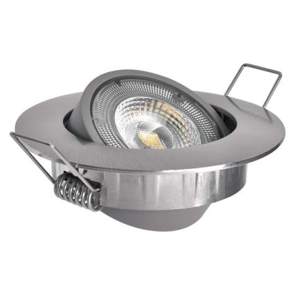 Iluminación LED empotrada de techo LED/5W/230V 4000 K plateado