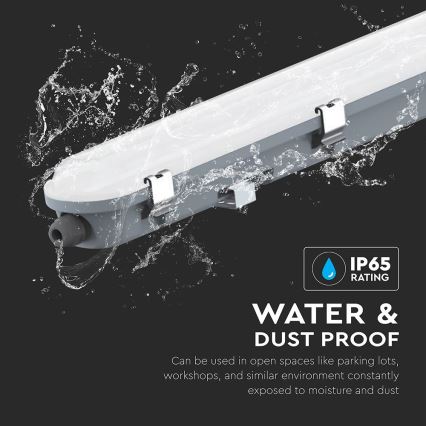 LED luminaria industrial tipo fluorescente con sensor de movimiento y sensor crepuscular LED/48W/230V IP65 6500K 150 cm