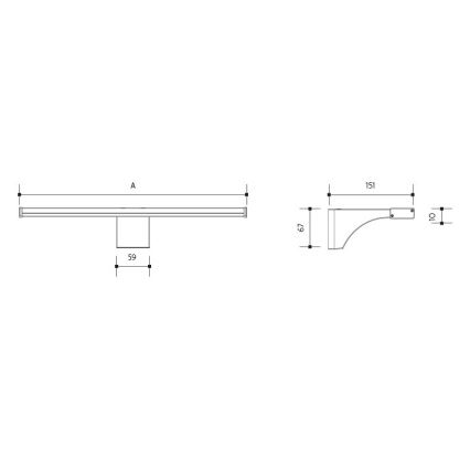 Iluminación LED para espejo de baño ELESAR LED/8W/230V IP44 3000K