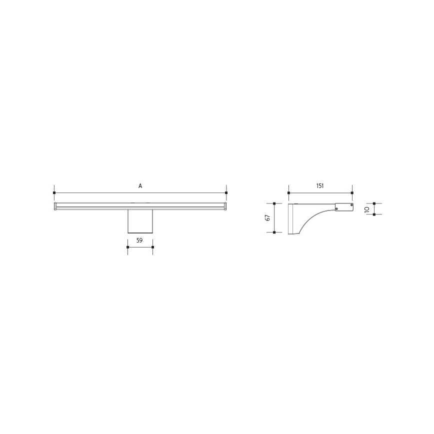Iluminación LED para espejo de baño ELESAR LED/8W/230V IP44 4000K