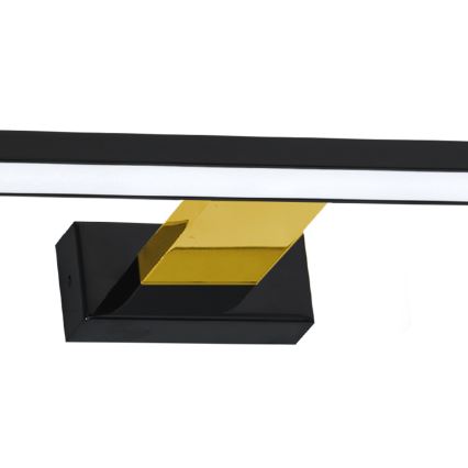 Iluminación LED para espejo de baño SHINE LED/13,8W/230V IP44 negro/dorado