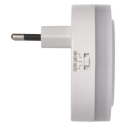 LED Luz nocturna con fotosensor + 2xUSB 3xLED/0,3W/230V