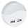 LED Luz nocturna de enchufe con sensor crepuscular 2xUSB LED/0,45W/230V 3000K