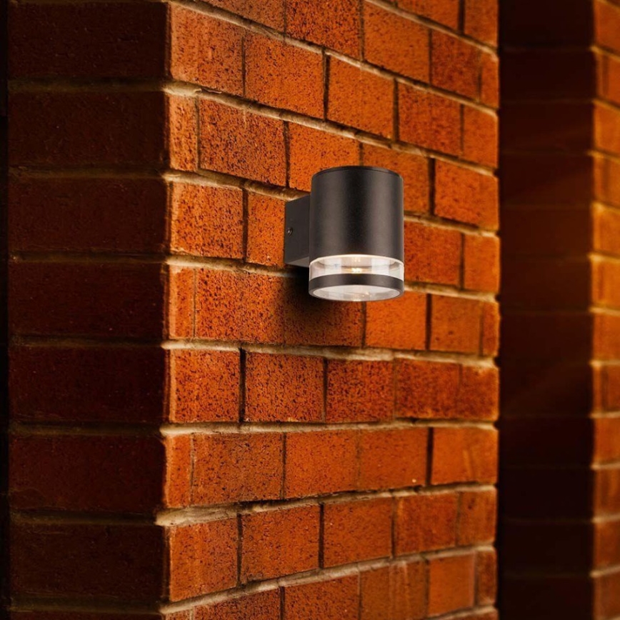 LED Luz solar de pared para exterior con sensor LED/1W/3,7V 3000K IP54 negro