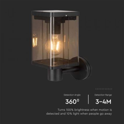 LED Luz solar de pared para exterior con sensor LED/2,5W/3,7V 3000K IP54 2000 mAh