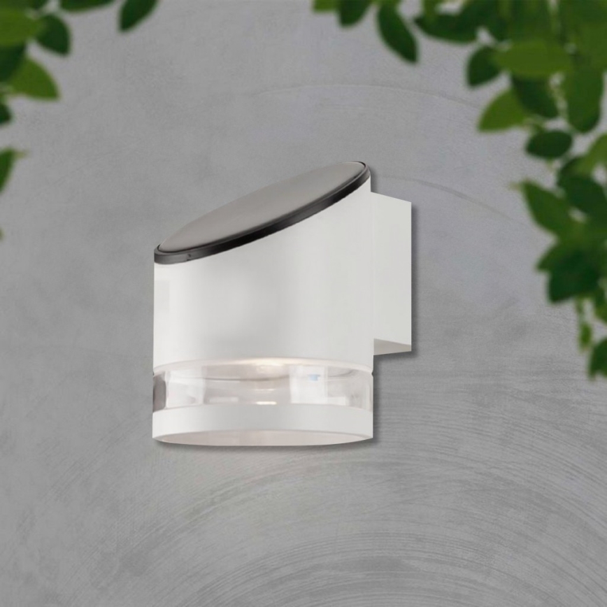 LED Luz solar de pared para exterior LED/1W/3,7V 3000K IP54 blanco
