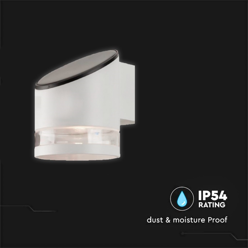 LED Luz solar de pared para exterior LED/1W/3,7V 3000K IP54 blanco