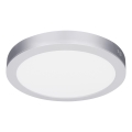 LED panel de superficie/empotrable 2 en 1 24W/230V 3000/4000/6000K Ø 30 cm IP54 plateado